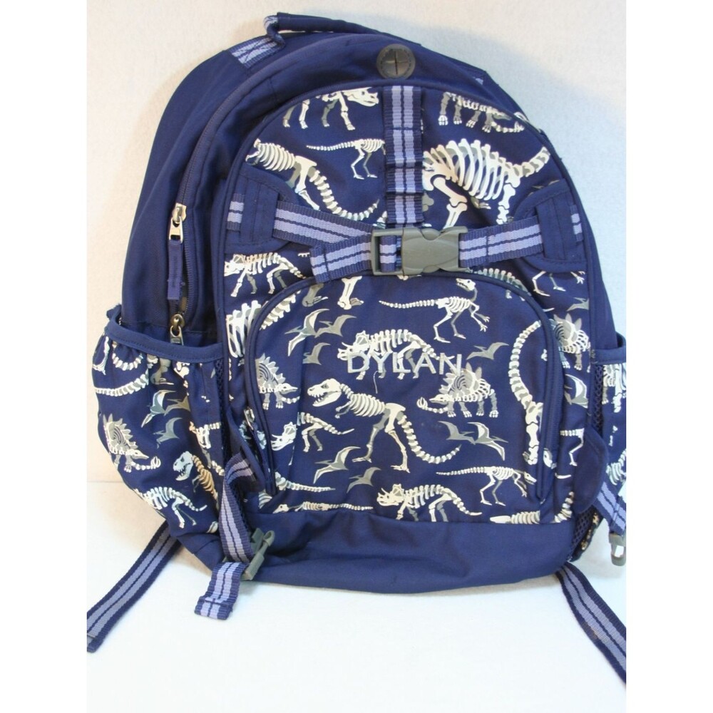 Pottery Barn Kids Mackenzie Navy Dinosaur Bones Glow in the Dark Travel Backpack